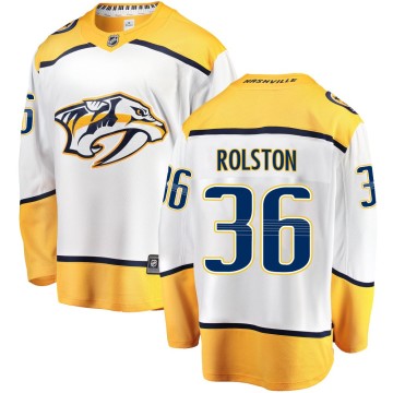 Breakaway Fanatics Branded Men's Ryder Rolston Nashville Predators Away Jersey - White