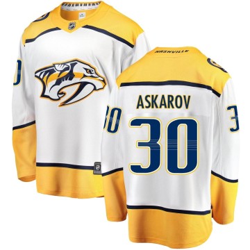 Breakaway Fanatics Branded Men's Yaroslav Askarov Nashville Predators Away Jersey - White