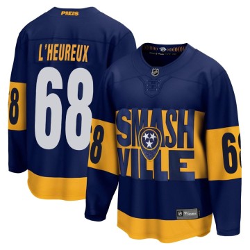 Breakaway Fanatics Branded Men's Zachary L'Heureux Nashville Predators 2022 Stadium Series Jersey - Navy
