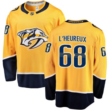 Breakaway Fanatics Branded Men's Zachary L'Heureux Nashville Predators Home Jersey - Gold