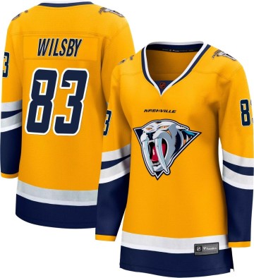 Breakaway Fanatics Branded Women's Adam Wilsby Nashville Predators Special Edition 2.0 Jersey - Yellow