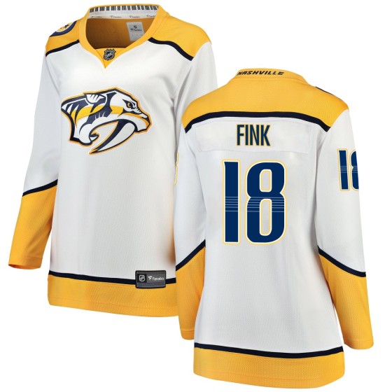 Breakaway Fanatics Branded Women's Aiden Fink Nashville Predators Away Jersey - White