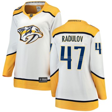 Breakaway Fanatics Branded Women's Alexander Radulov Nashville Predators Away Jersey - White