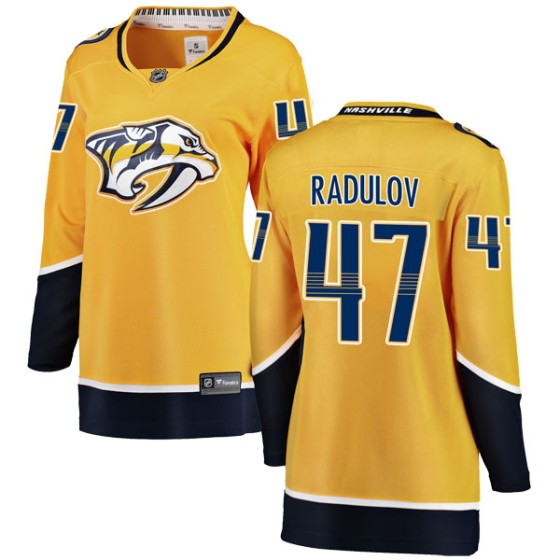 Breakaway Fanatics Branded Women's Alexander Radulov Nashville Predators Home Jersey - Yellow