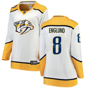 Breakaway Fanatics Branded Women's Andreas Englund Nashville Predators Away Jersey - White