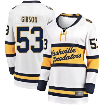 Breakaway Fanatics Branded Women's Andrew Gibson Nashville Predators 2020 Winter Classic Player Jersey - White