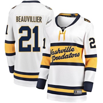 Breakaway Fanatics Branded Women's Anthony Beauvillier Nashville Predators 2020 Winter Classic Player Jersey - White