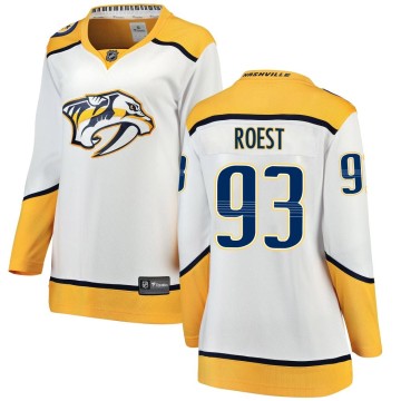 Breakaway Fanatics Branded Women's Austin Roest Nashville Predators Away Jersey - White