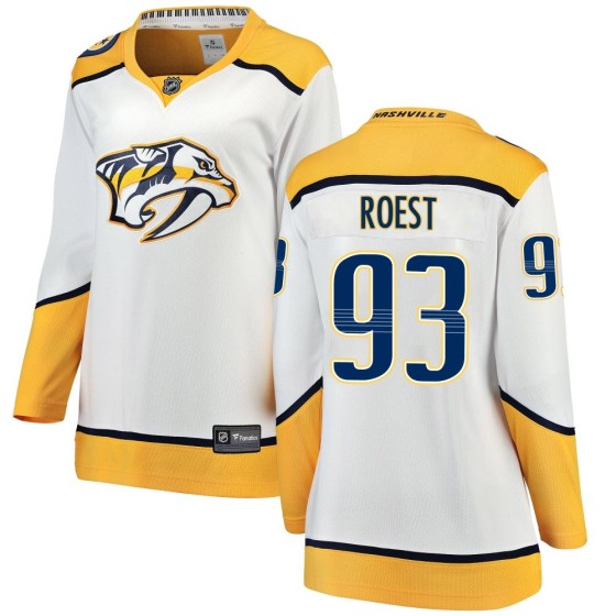 Breakaway Fanatics Branded Women's Austin Roest Nashville Predators Away Jersey - White