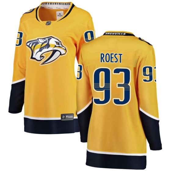Breakaway Fanatics Branded Women's Austin Roest Nashville Predators Home Jersey - Yellow