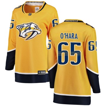 Breakaway Fanatics Branded Women's Cole O'Hara Nashville Predators Home Jersey - Yellow