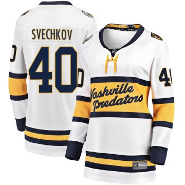 Breakaway Fanatics Branded Women's Fedor Svechkov Nashville Predators 2020 Winter Classic Player Jersey - White