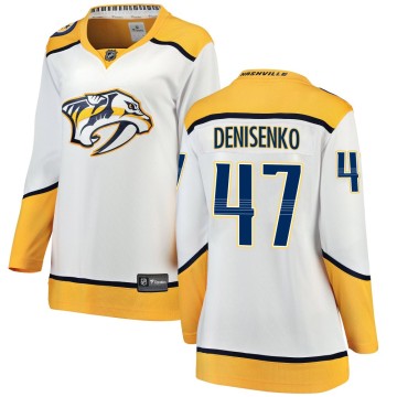 Breakaway Fanatics Branded Women's Grigori Denisenko Nashville Predators Away Jersey - White