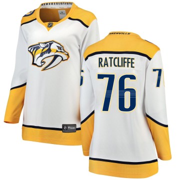 Breakaway Fanatics Branded Women's Isaac Ratcliffe Nashville Predators Away Jersey - White