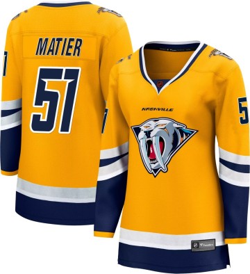 Breakaway Fanatics Branded Women's Jack Matier Nashville Predators Special Edition 2.0 Jersey - Yellow