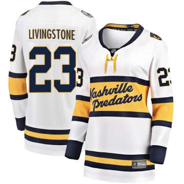 Breakaway Fanatics Branded Women's Jake Livingstone Nashville Predators 2020 Winter Classic Player Jersey - White