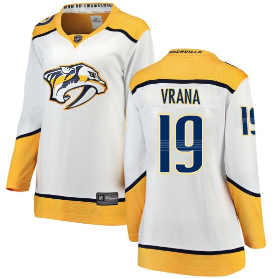 Breakaway Fanatics Branded Women's Jakub Vrana Nashville Predators Away Jersey - White