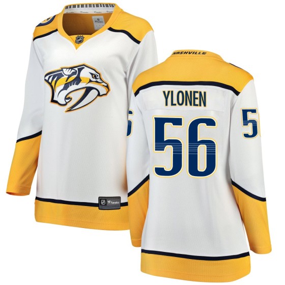 Breakaway Fanatics Branded Women's Jesse Ylonen Nashville Predators Away Jersey - White