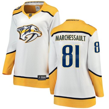 Breakaway Fanatics Branded Women's Jonathan Marchessault Nashville Predators Away Jersey - White