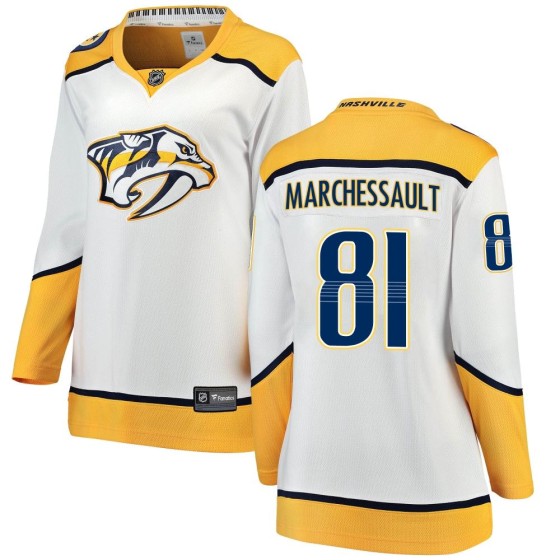 Breakaway Fanatics Branded Women's Jonathan Marchessault Nashville Predators Away Jersey - White