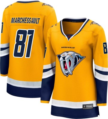 Breakaway Fanatics Branded Women's Jonathan Marchessault Nashville Predators Special Edition 2.0 Jersey - Yellow