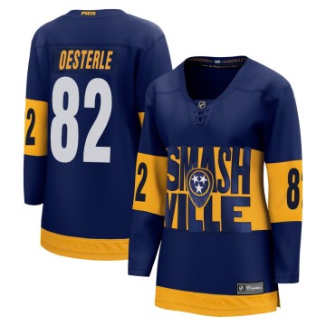 Breakaway Fanatics Branded Women's Jordan Oesterle Nashville Predators 2022 Stadium Series Jersey - Navy