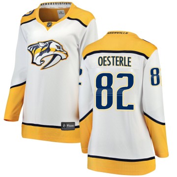 Breakaway Fanatics Branded Women's Jordan Oesterle Nashville Predators Away Jersey - White