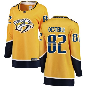 Breakaway Fanatics Branded Women's Jordan Oesterle Nashville Predators Home Jersey - Yellow