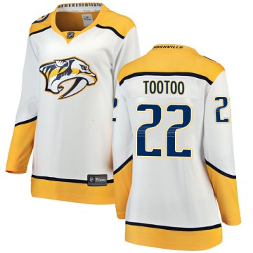 Breakaway Fanatics Branded Women's Jordin Tootoo Nashville Predators Away Jersey - White