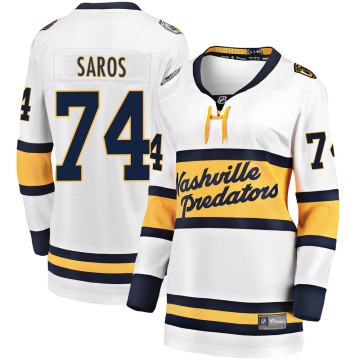 Breakaway Fanatics Branded Women's Juuse Saros Nashville Predators 2020 Winter Classic Jersey - White