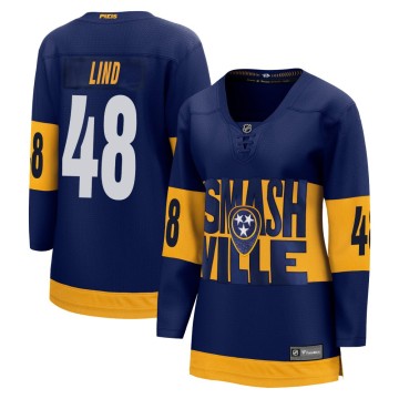 Breakaway Fanatics Branded Women's Kalan Lind Nashville Predators 2022 Stadium Series Jersey - Navy