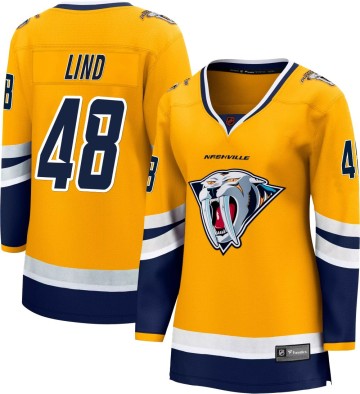 Breakaway Fanatics Branded Women's Kalan Lind Nashville Predators Special Edition 2.0 Jersey - Yellow