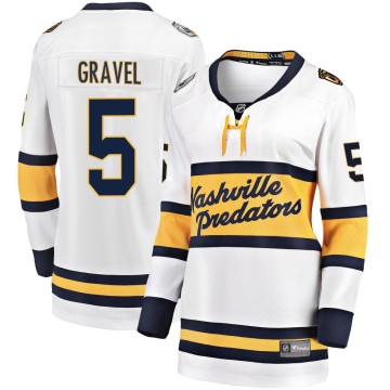 Breakaway Fanatics Branded Women's Kevin Gravel Nashville Predators 2020 Winter Classic Player Jersey - White