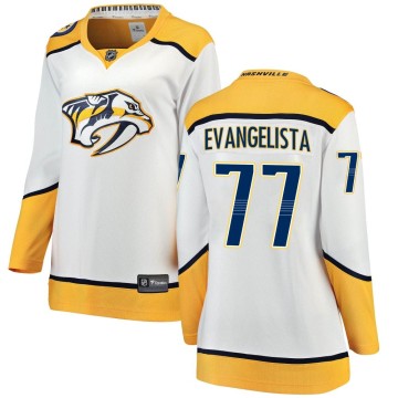 Breakaway Fanatics Branded Women's Luke Evangelista Nashville Predators Away Jersey - White