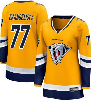 Breakaway Fanatics Branded Women's Luke Evangelista Nashville Predators Special Edition 2.0 Jersey - Yellow