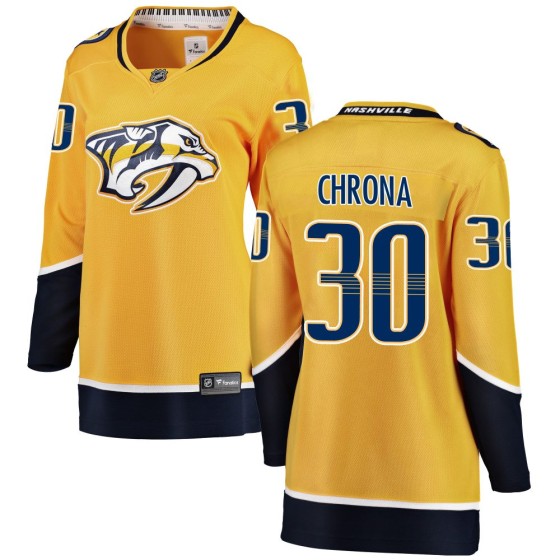 Breakaway Fanatics Branded Women's Magnus Chrona Nashville Predators Home Jersey - Yellow