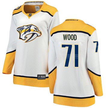 Breakaway Fanatics Branded Women's Matthew Wood Nashville Predators Away Jersey - White