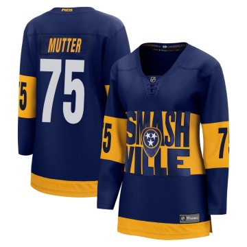 Breakaway Fanatics Branded Women's Navrin Mutter Nashville Predators 2022 Stadium Series Jersey - Navy