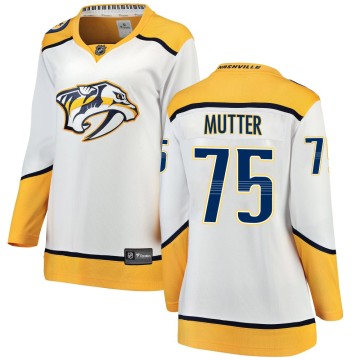 Breakaway Fanatics Branded Women's Navrin Mutter Nashville Predators Away Jersey - White