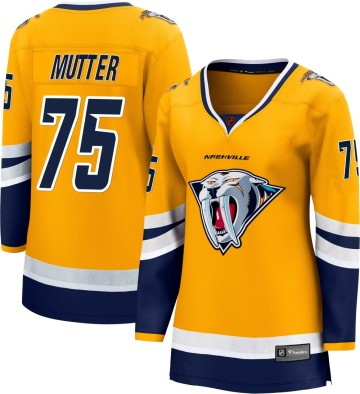 Breakaway Fanatics Branded Women's Navrin Mutter Nashville Predators Special Edition 2.0 Jersey - Yellow