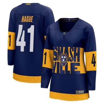 Breakaway Fanatics Branded Women's Nicolas Hague Nashville Predators 2022 Stadium Series Jersey - Navy