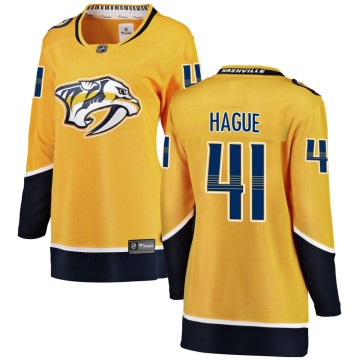 Breakaway Fanatics Branded Women's Nicolas Hague Nashville Predators Home Jersey - Yellow