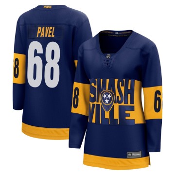 Breakaway Fanatics Branded Women's Ondrej Pavel Nashville Predators 2022 Stadium Series Jersey - Navy