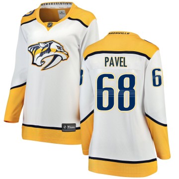Breakaway Fanatics Branded Women's Ondrej Pavel Nashville Predators Away Jersey - White