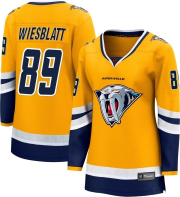 Breakaway Fanatics Branded Women's Ozzy Wiesblatt Nashville Predators Special Edition 2.0 Jersey - Yellow