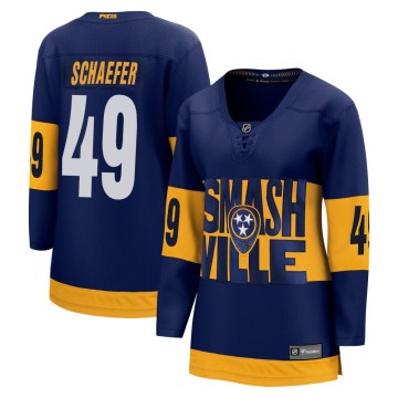 Breakaway Fanatics Branded Women's Reid Schaefer Nashville Predators 2022 Stadium Series Jersey - Navy