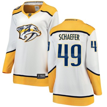 Breakaway Fanatics Branded Women's Reid Schaefer Nashville Predators Away Jersey - White