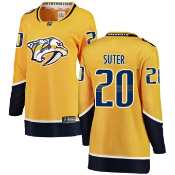 Breakaway Fanatics Branded Women's Ryan Suter Nashville Predators Home Jersey - Yellow