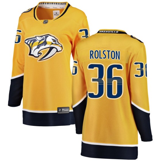 Breakaway Fanatics Branded Women's Ryder Rolston Nashville Predators Home Jersey - Yellow