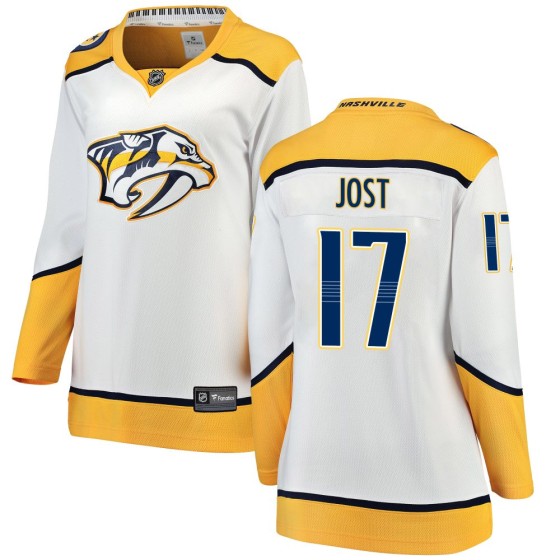 Breakaway Fanatics Branded Women's Tyson Jost Nashville Predators Away Jersey - White